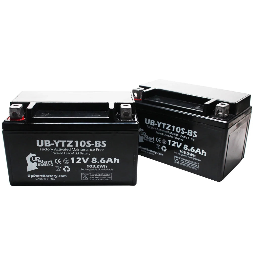 UpStart Free, UB-YTZ10S-BS Yamaha Maintenance 2005 8.6Ah, Battery Factory 12V, - Battery 2-Pack YZF-R1 Activated, Motorcycle 1000CC Replacement