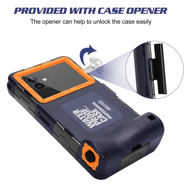 Swimming Underwater to Professional Video Protective Diving Panasonic Snorkeling Housing Waterproof Surfing Up all Inch I2 for UrbanX Phones Lanyard with [15m/50ft] Photo And Eluga 6.9 Case (2016) LCD