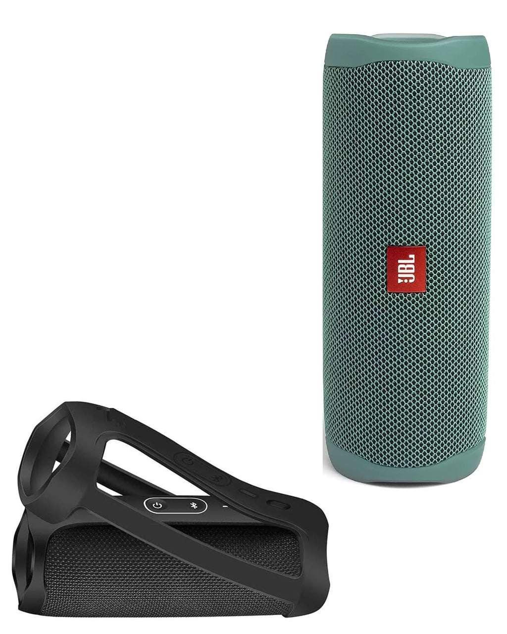 JBL (EcoGreen) Silicone Carrying Flip Speaker Bundle Waterproof Sleeve 5 Portable with Bluetooth Protective Wireless