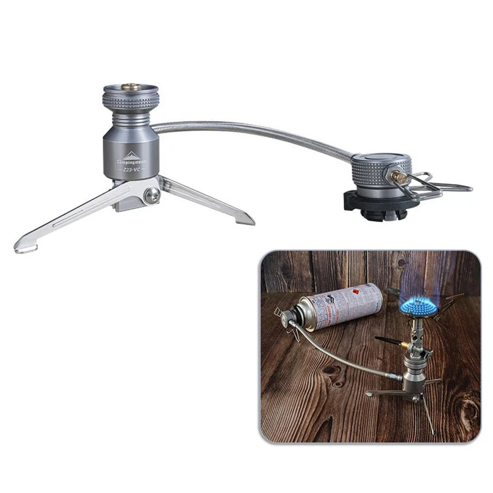 Equipment Camping Connector, Butanes for Canister CAMPINGMOON Portable Stove Cooking Tripod Adapter Camping