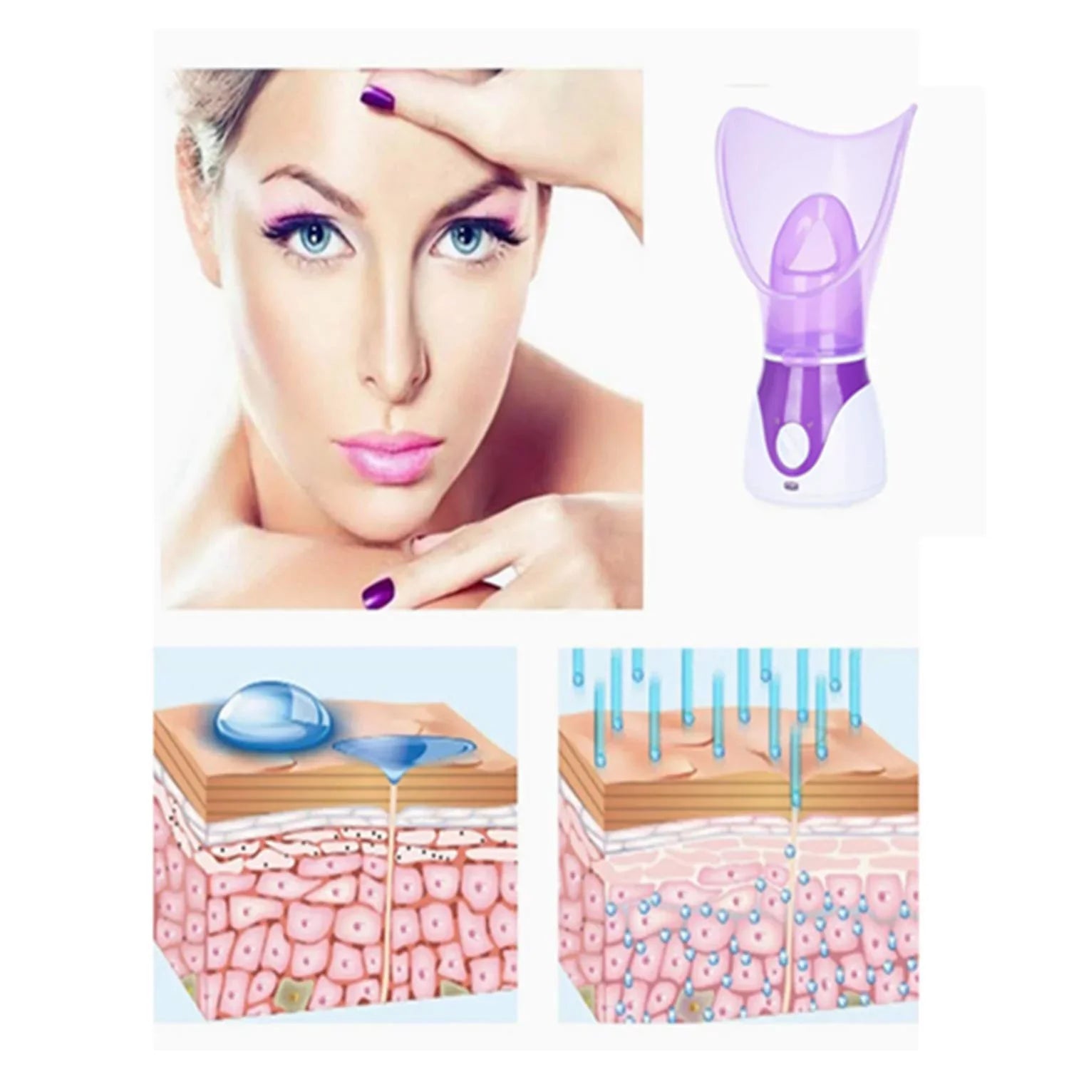 Hydrate Clean Skin Spa Treatment Personal and Sprayer The humidifier Professional Face Facial Facial Deep replenishing Sauna Face Water Steamer for