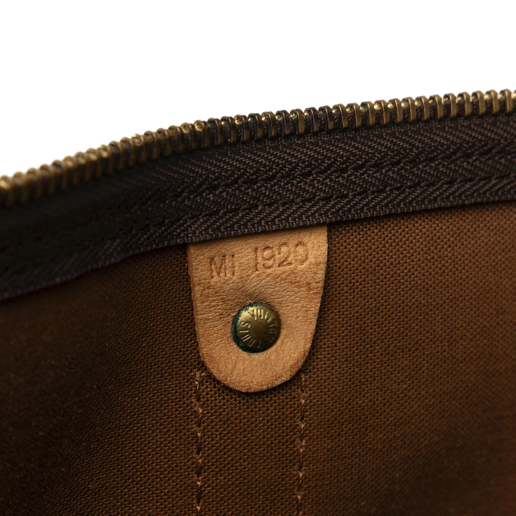 (Fair) Unisex Authenticated Louis Pre-Owned Bag Vuitton Keepall Travel Monogram Canvas Brown 55 WeekenderBag