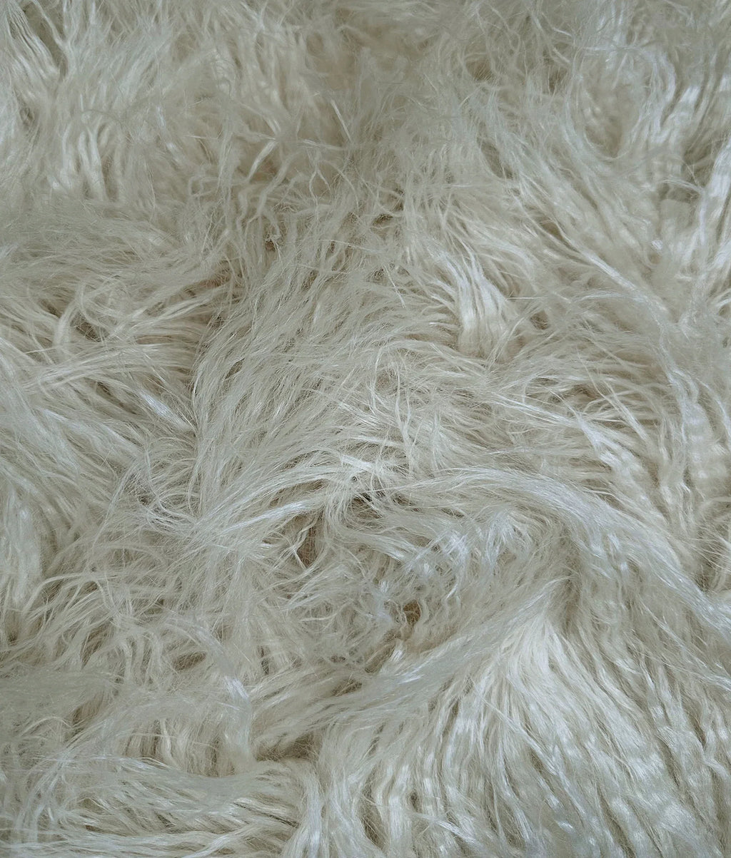 2.3oz Craft, Sold Yak Pile Faux Per Continuous Fake (Latte Japanese Cosplay Yarn LONG by 3.5" Cream) Fire Yard 58" / Retardant FUR Wide CURLY Sewing Yard