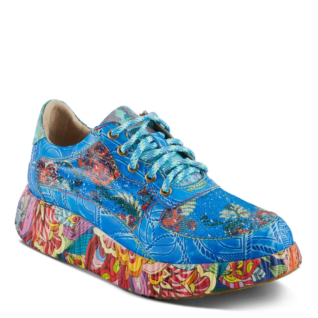 | Step Multi Energetic 42 Spring 10.5-11 Sneakers US EU Fashion Multicolored Blue / CAFFEY Women's Unique Patterns L'Artiste
