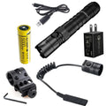 Wall Flashlight Version Cord, Pressure RSW3 New P12 Switch, Lumens - USB Mount, Offset 1200 Nitecore LED and w/NL2150HPR Adapter 3Amp Battery,