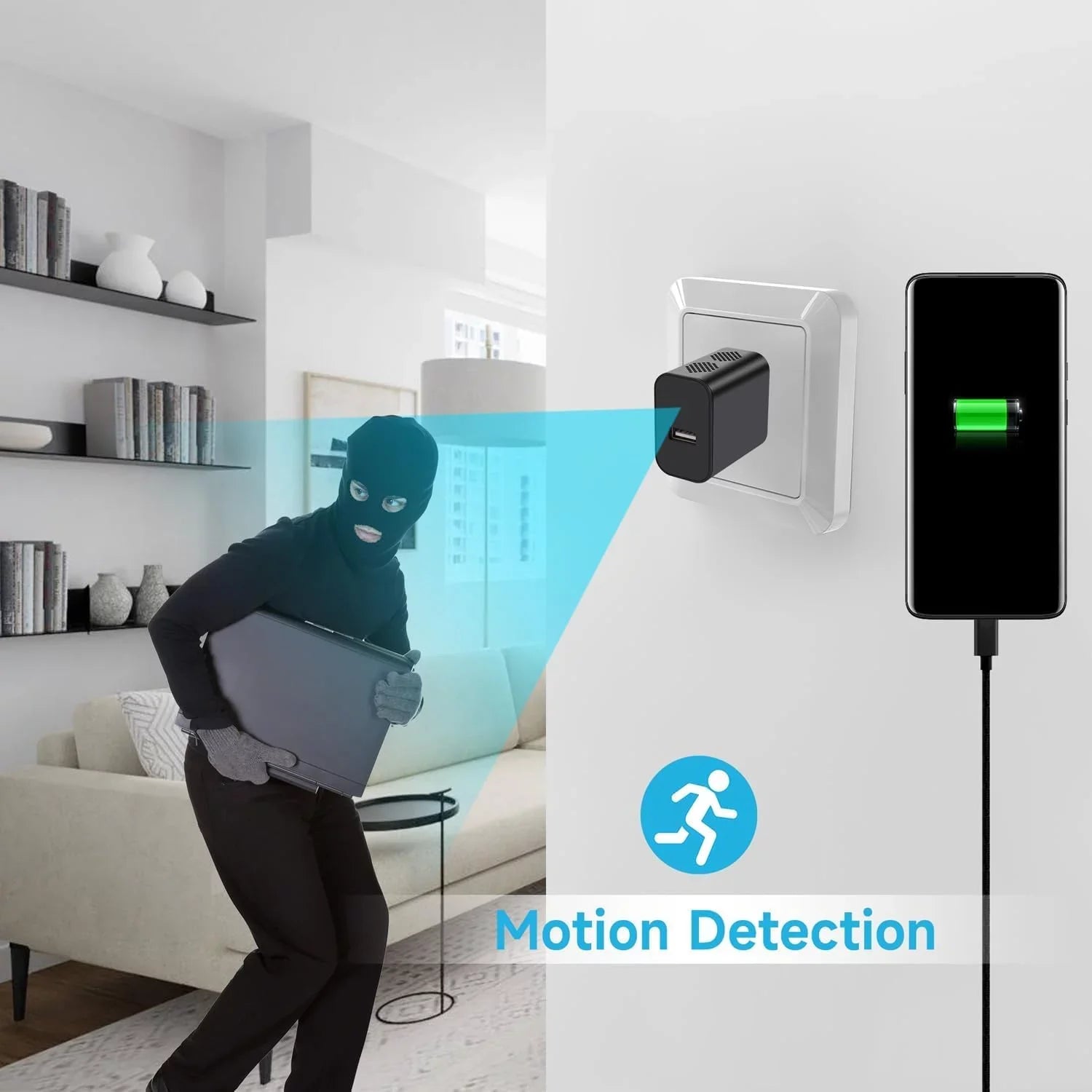 Detection,Nanny Cam Camera Vision with Motion Portable and 64GB 1080P Camera Home Night