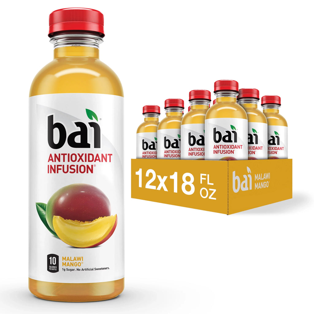 Drink, Mango, Infused Malawi Oz, Bai 12 18 Gluten-Free, Pack Antioxidant Fl Bottles