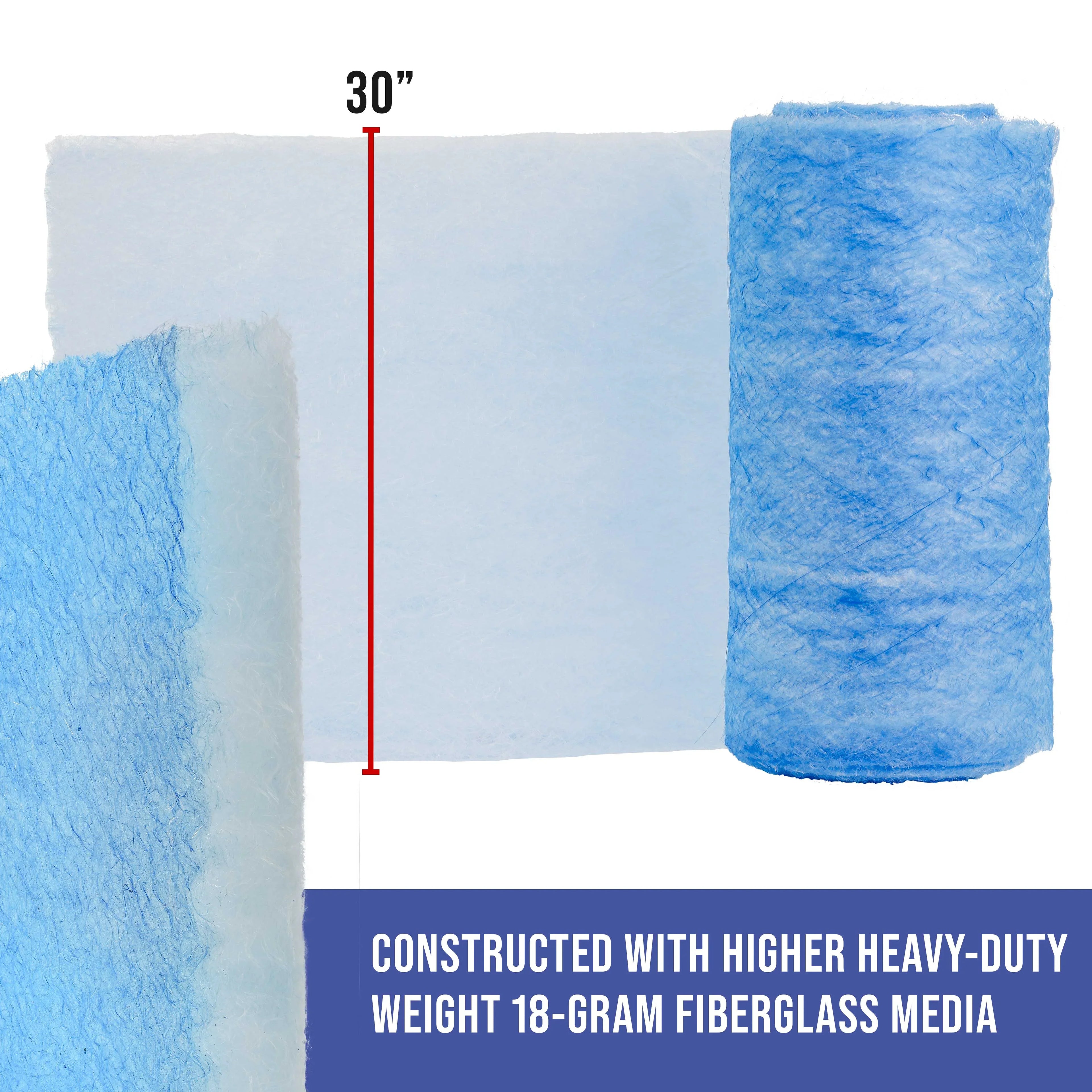 Roll, 18 Paint in 30" Exhaust Premium Particles - Overspray Booth Fiberglass Booths - Master Spray Autobody Heavy-Duty Filter Paint Gram Arrestor Refinish Paint Captures 100' x Auto Traps Elite