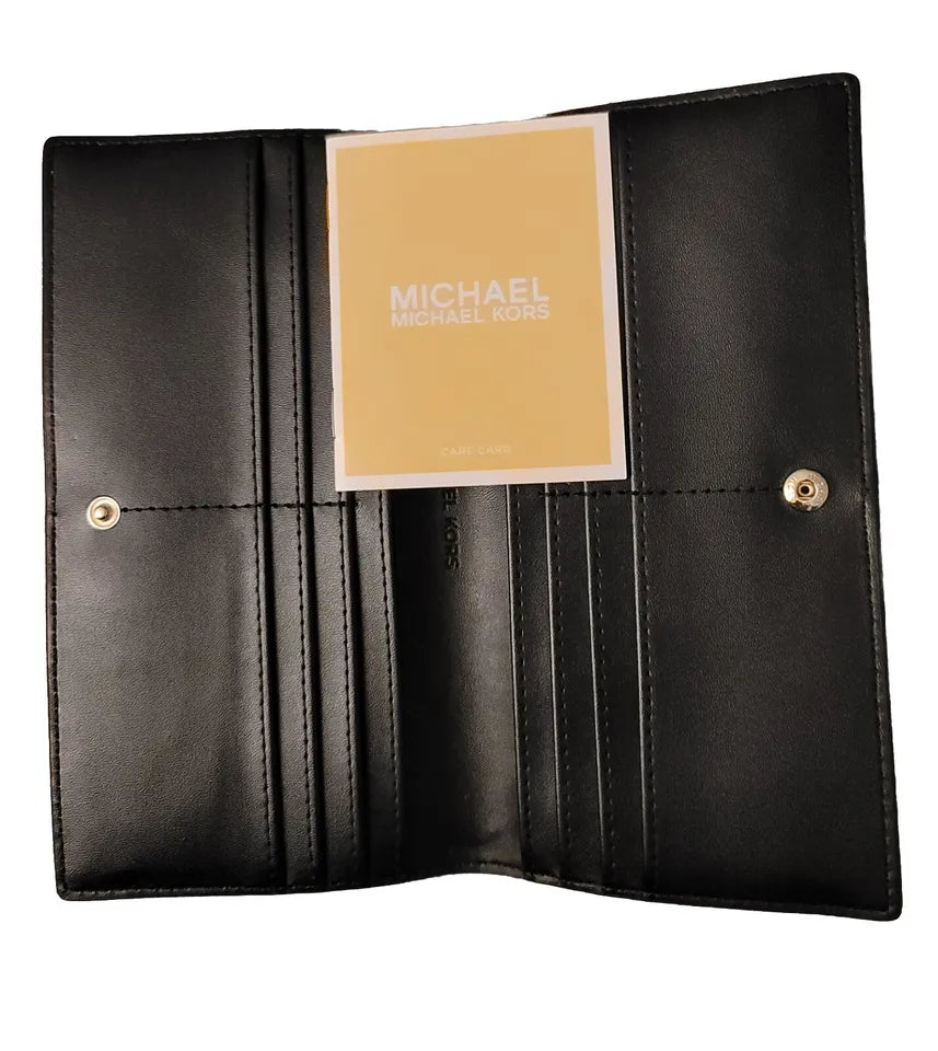 AND BIFOLD WHITE SET MICHAEL REED JET LARGE SNAP KORS BLACK FLAP WALLET