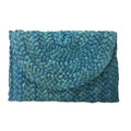 Fashion Ocean Clutch, Culture Straw Eliza Blue Envelope Crochet