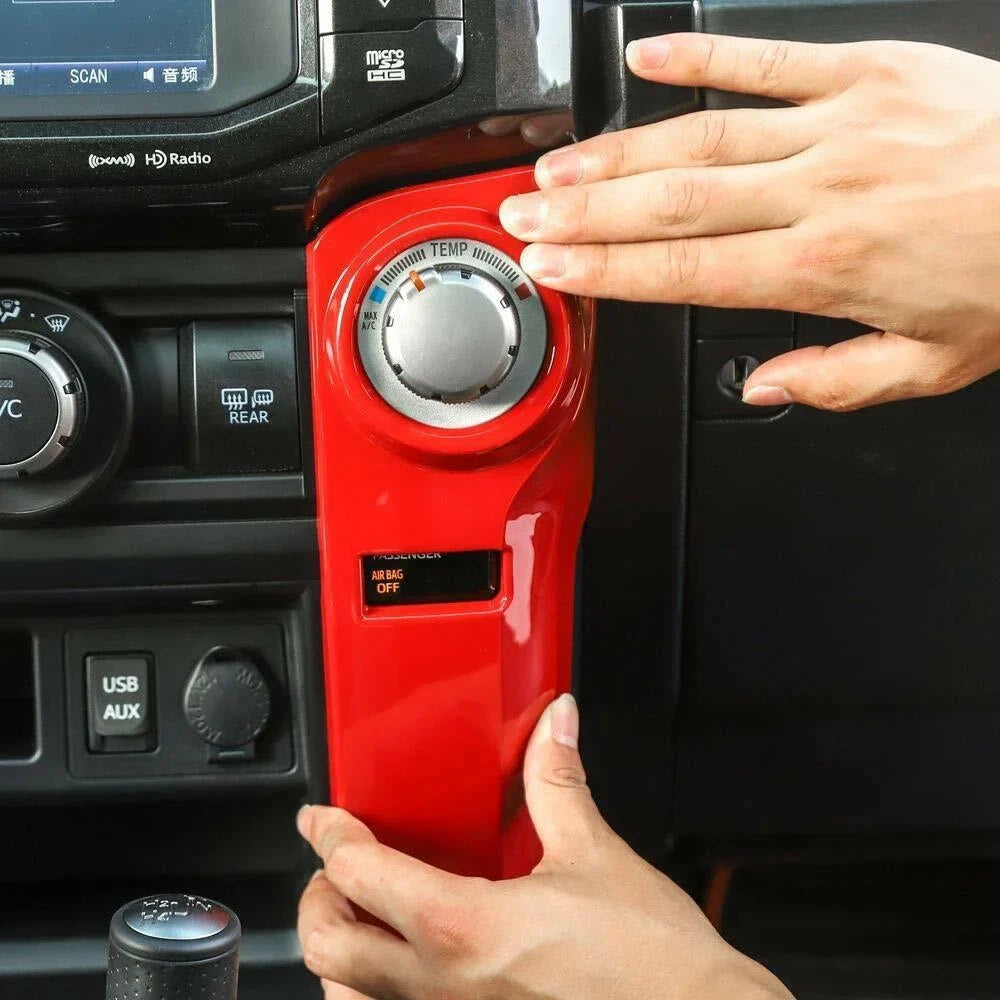 Conditioner Cover Red 2pcs Teledu Switch Console 4Runner Air Trim Decor