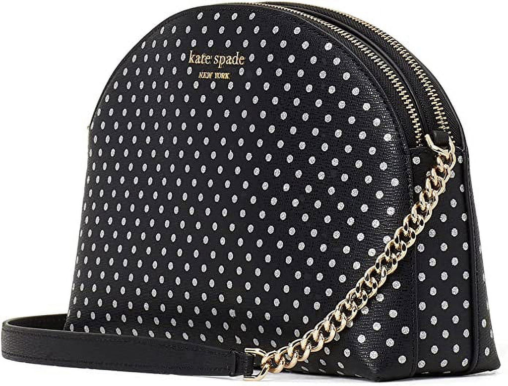 Double Kate Women's York Zip Spade Dots Crossbody New Spencer Bag Metallic