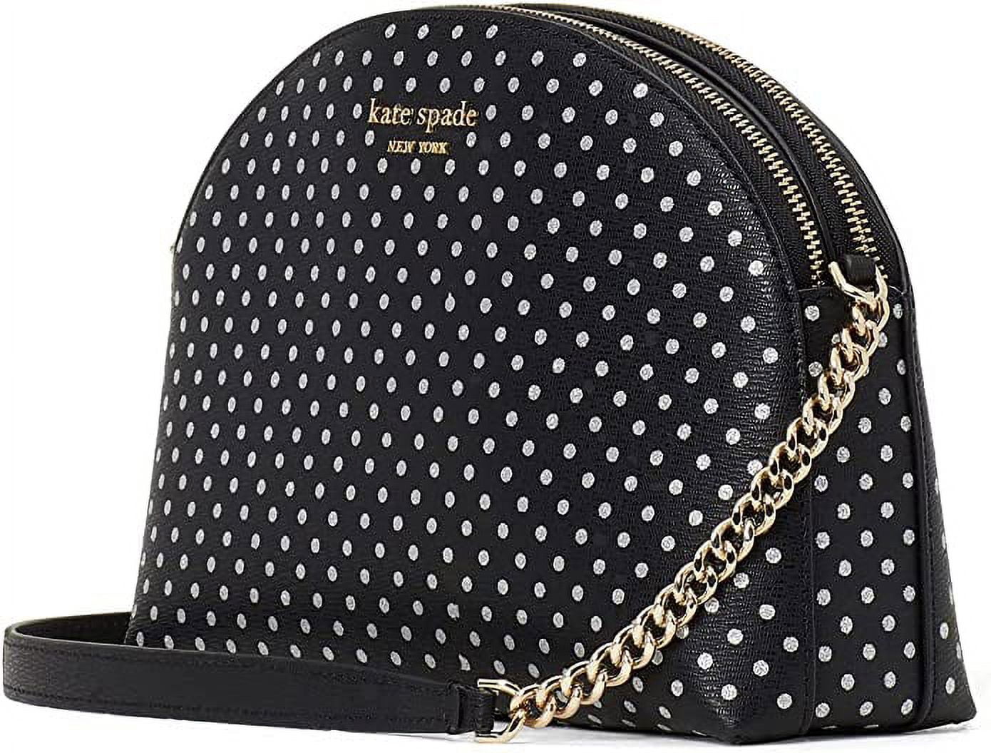 Double Kate Women's York Zip Spade Dots Crossbody New Spencer Bag Metallic