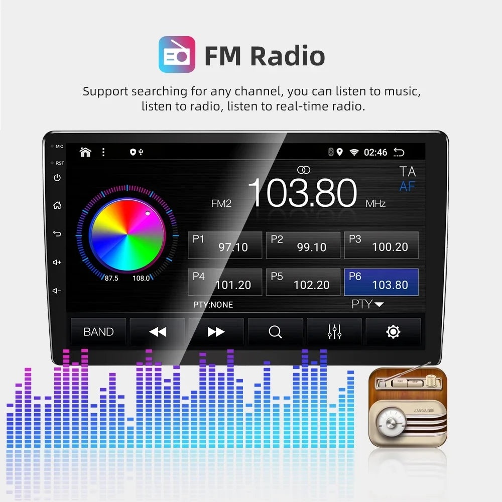 WiFi Link Toyota Inch Radio, Car Support Radio Auto Stereo 2011-2014 with 2+32G 9 Mirror Roinvou CarPlay Bluetooth GPS Screen Sienna For Touch Android Car Android Wireless