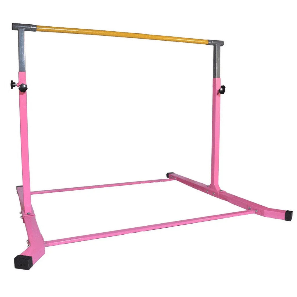 Adjustable Kip 5-Star Kids, for Equipment Bar Training Pink, Home Gymnastic Heavy-Duty, Gym 3-5FT,