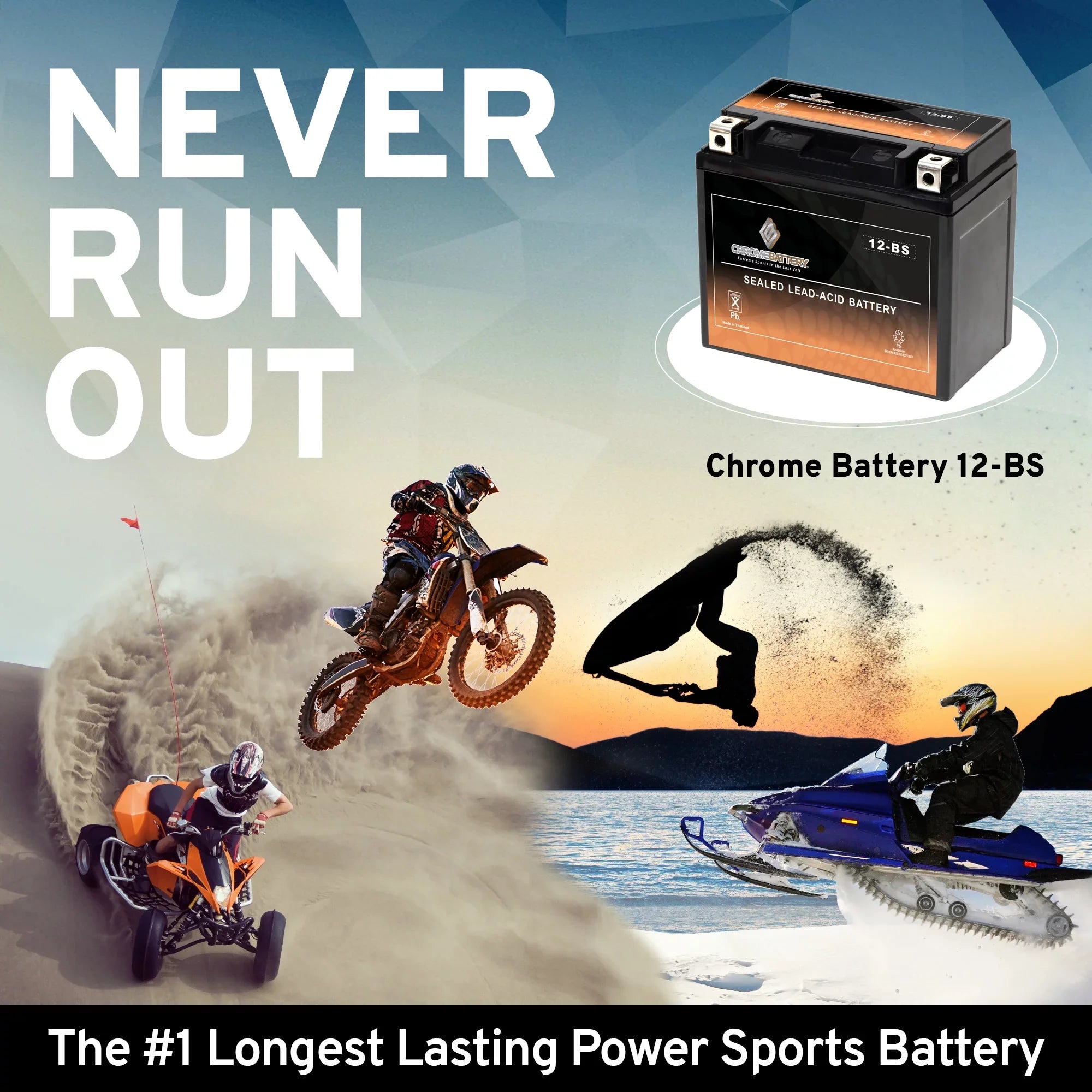 Gsx-r1100 for Suzuki CCA) 1100cc - - (1993 (12-BS YTX12-BS W Volt,10 Battery 12 1998) 180 Ah, Battery Year Chrome Motorcycle