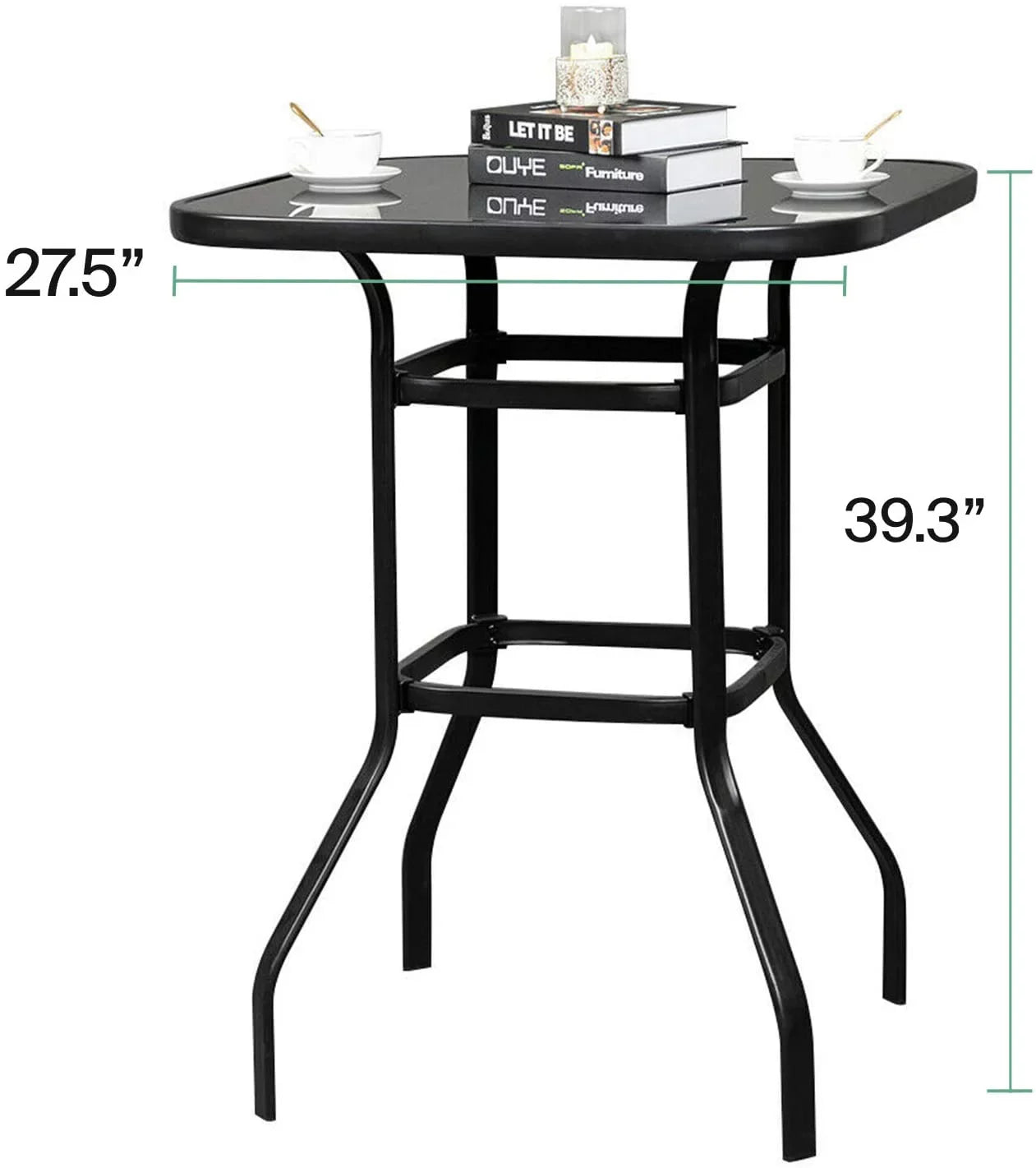 Glass Table Poolside Use For & Water Resistance Bar Modern Madison