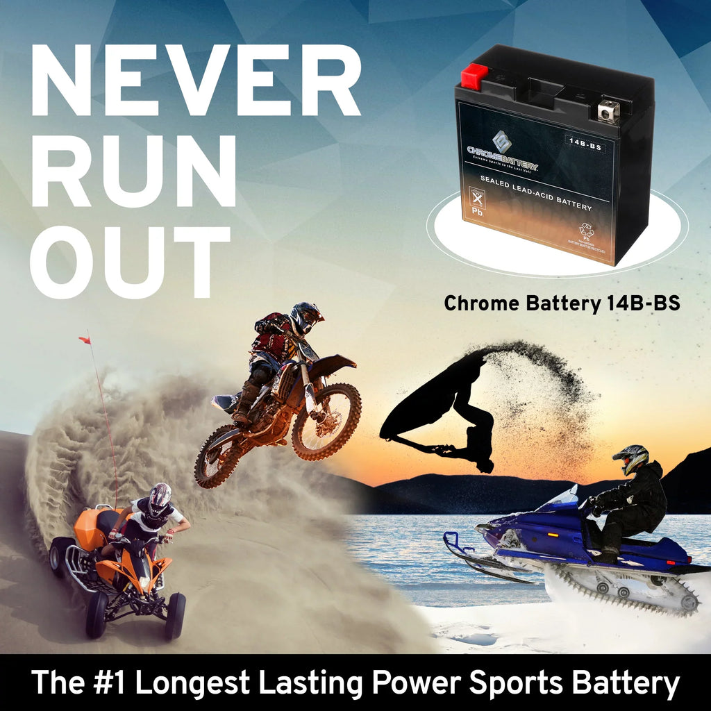 Gv650, Chrome 12 Ah, Motorcycle (09-13) Hyosung 135 Battery (14b-bs Yt14b-bs Volts,12 Year Cca) Battery Se for