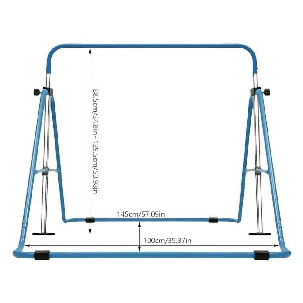 Home Bars Equipment Gymnastics Gymnastics Junior Training Adjustable Expandable Gymnastic AKaSping Folding Bar for Horizontal Kip Kids Height Floor Training Practice for Bars Indoor