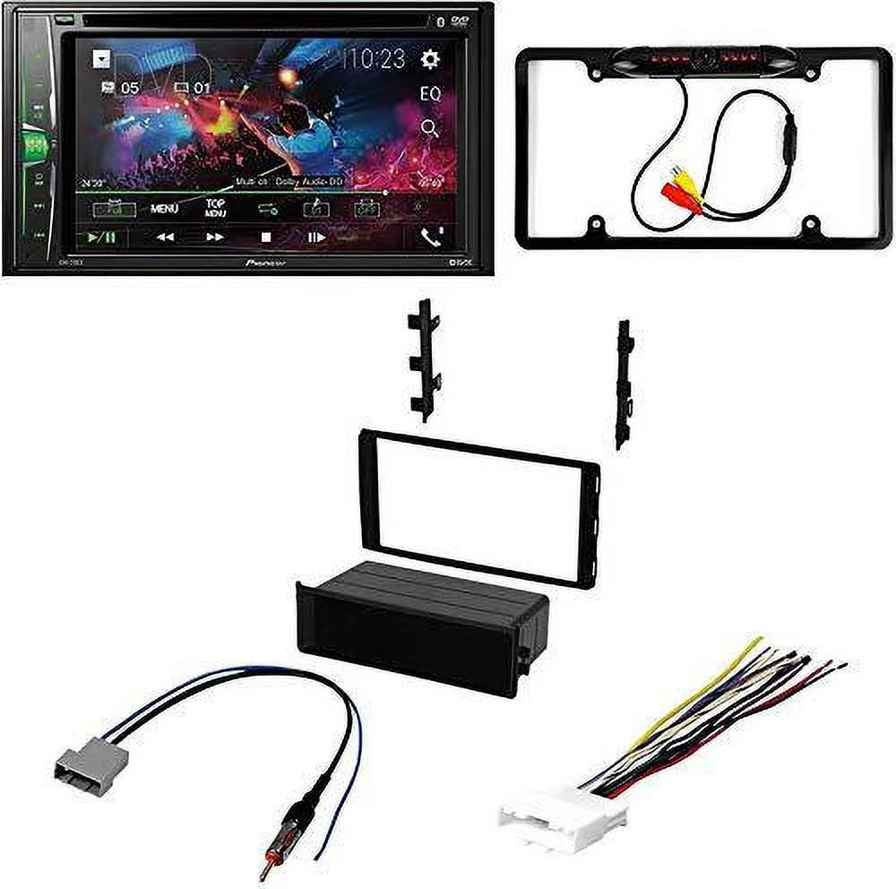Car Chevy for City Receiver AVH-241EX DIN Bundle DVD/CD Express AM/FM Pioneer Stereo KIT4923 Media W/ Camera/Installation Double 2013-2016 with Digital Kit/in-Dash Bluetooth/Backup Touchscreen 6.2"