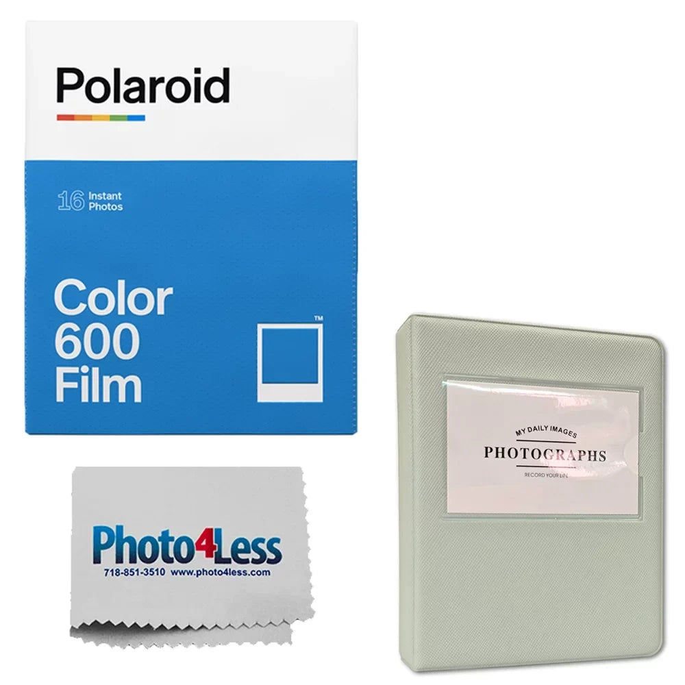 for Double Prints- + Leather Prints pack Polaroid Film 600 Phobea Holds + Color Wide 5" Grey Album for 32 Cloth Photo