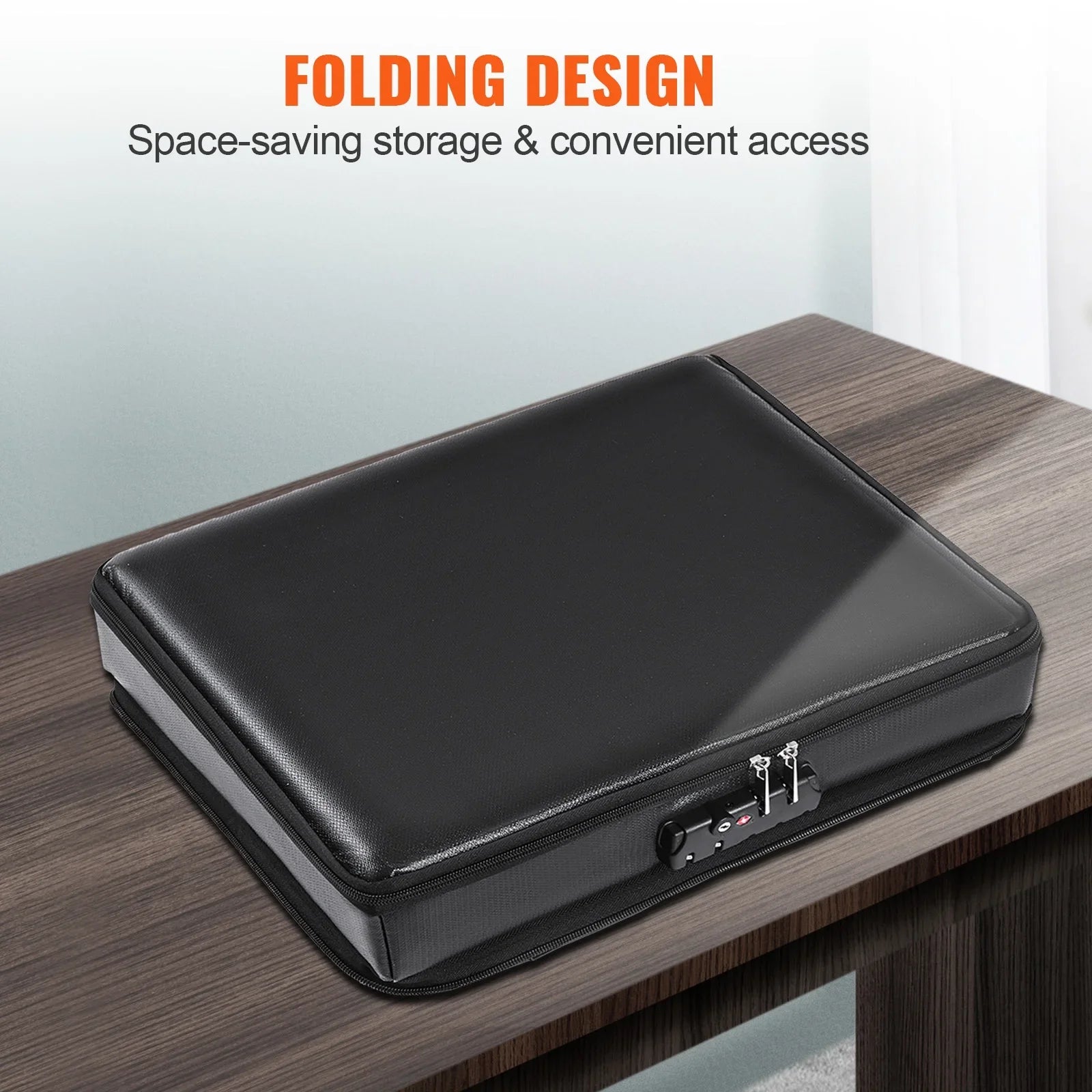 File Handle Lock Bag Fireproof Box 2000℉ Fireproof Box Portable 2 Document BENTISM Document Document Waterproof Layer with & File Organizer with