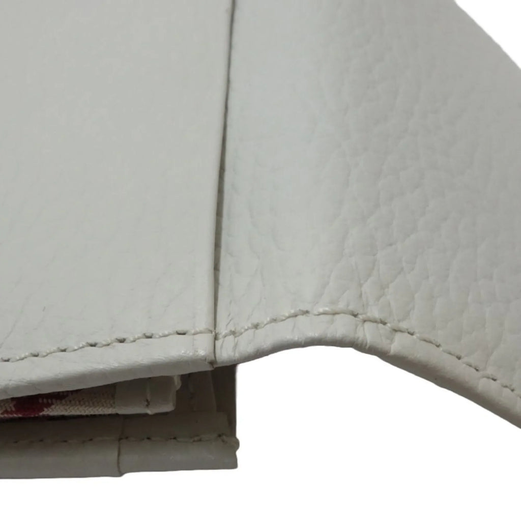 BURBERRY Business Pre-Owned leather card 083535 (Good) holder white case