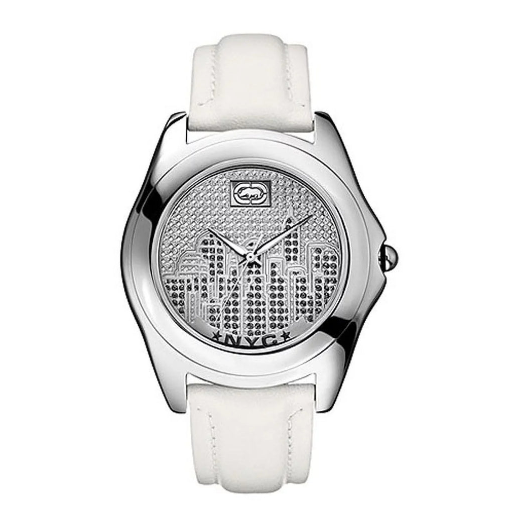 Leather White Watch Men E08504G6