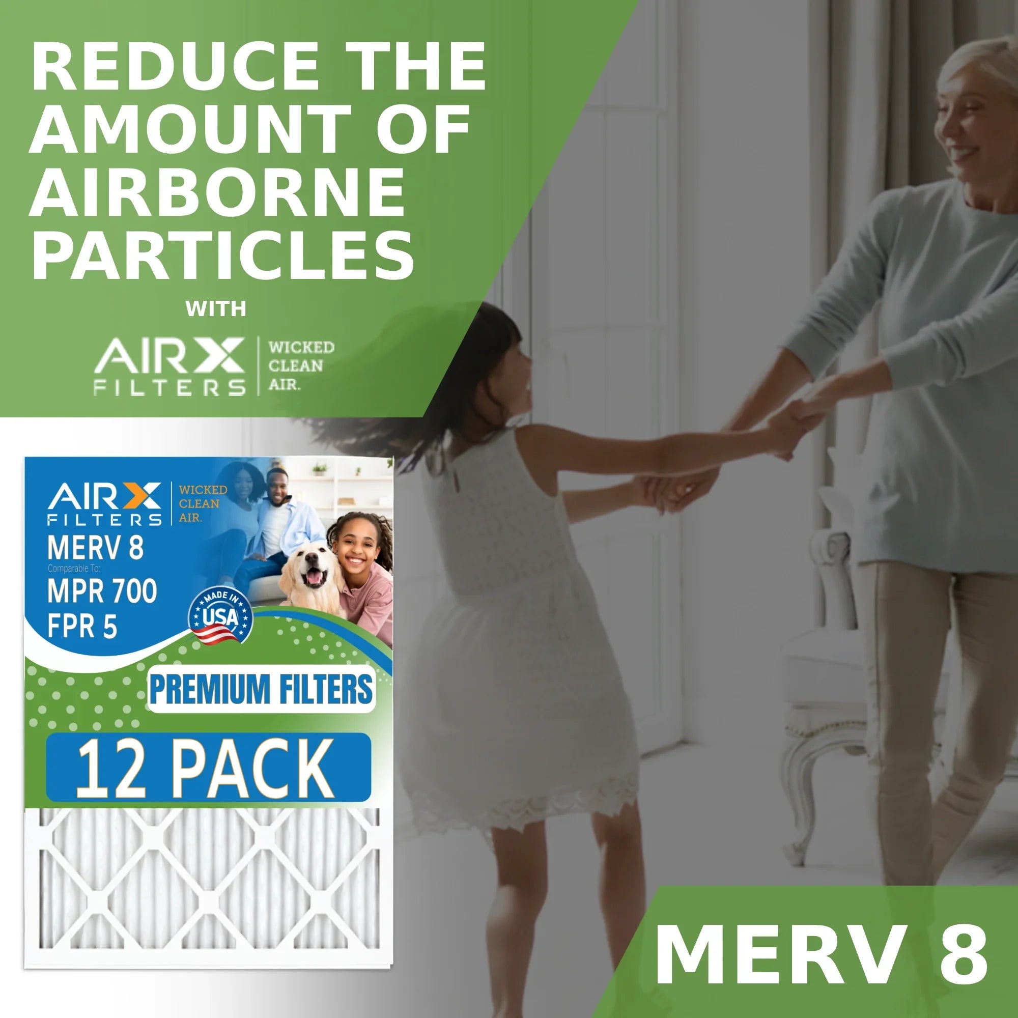 WICKED Air 16x20x1 to Rating, Comparable MPR FILTERS Filters 700 8 by USA of in CLEAN Filter Pack AIR. & 12 MERV AIRX - Made 5 Furnace FPR
