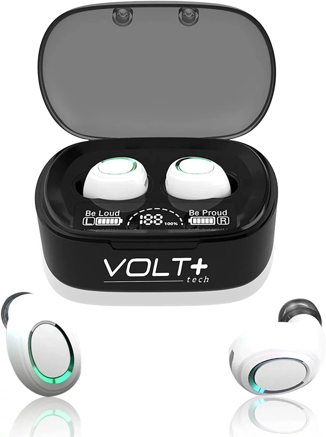 V5.1 Noise / with Samsung with Earbuds Galaxy Wireless PRO Touch Waterproof Mic Sweatproof IPX3 BlueTooth Reduction / 5G/Plus/Ultra Compatible S22+/ (White)