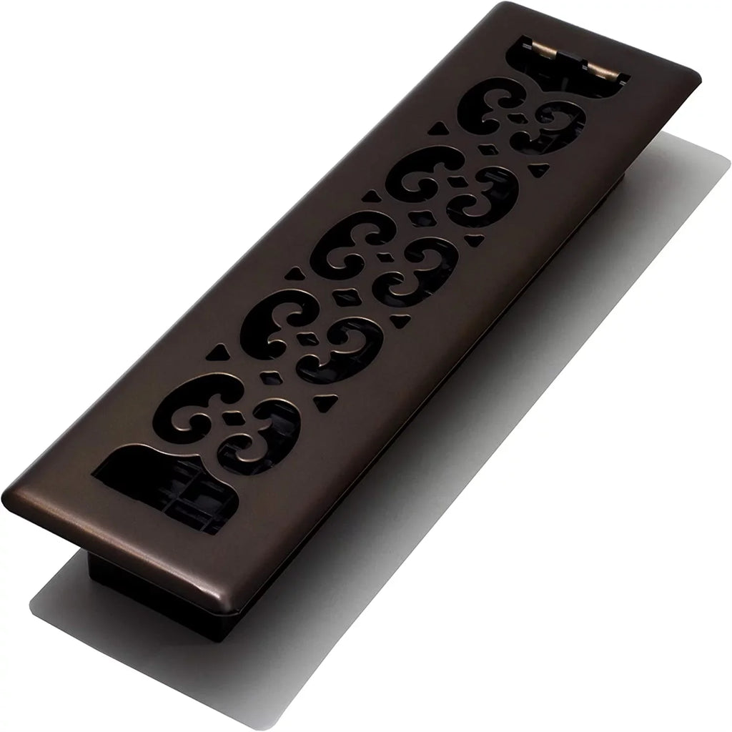 Finish Floor Rubbed Register, Bronze