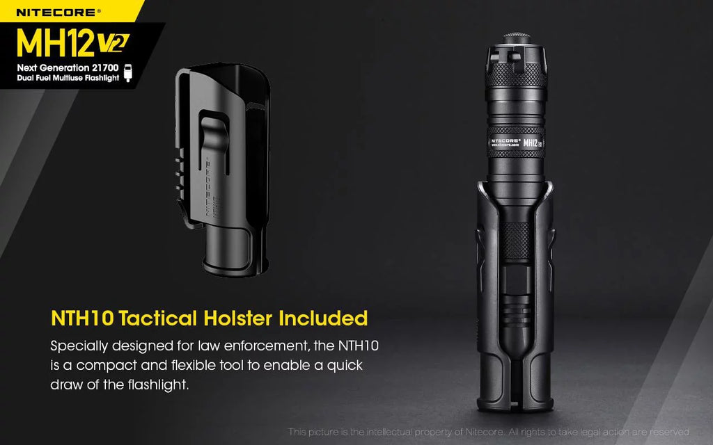 Combo: Battery 4000mAh Lumens Flashlight NL2140 -1200 + XP-L2 (Included) V2 MH12 Nitecore V6 21700 LED -21700 CREE Battery