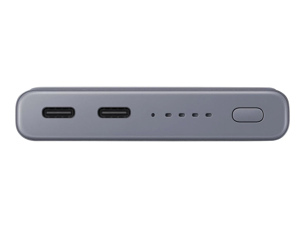 Super Portable 10000mAh Charger 25W - Fast Samsung USB-C Battery Silver Wireless