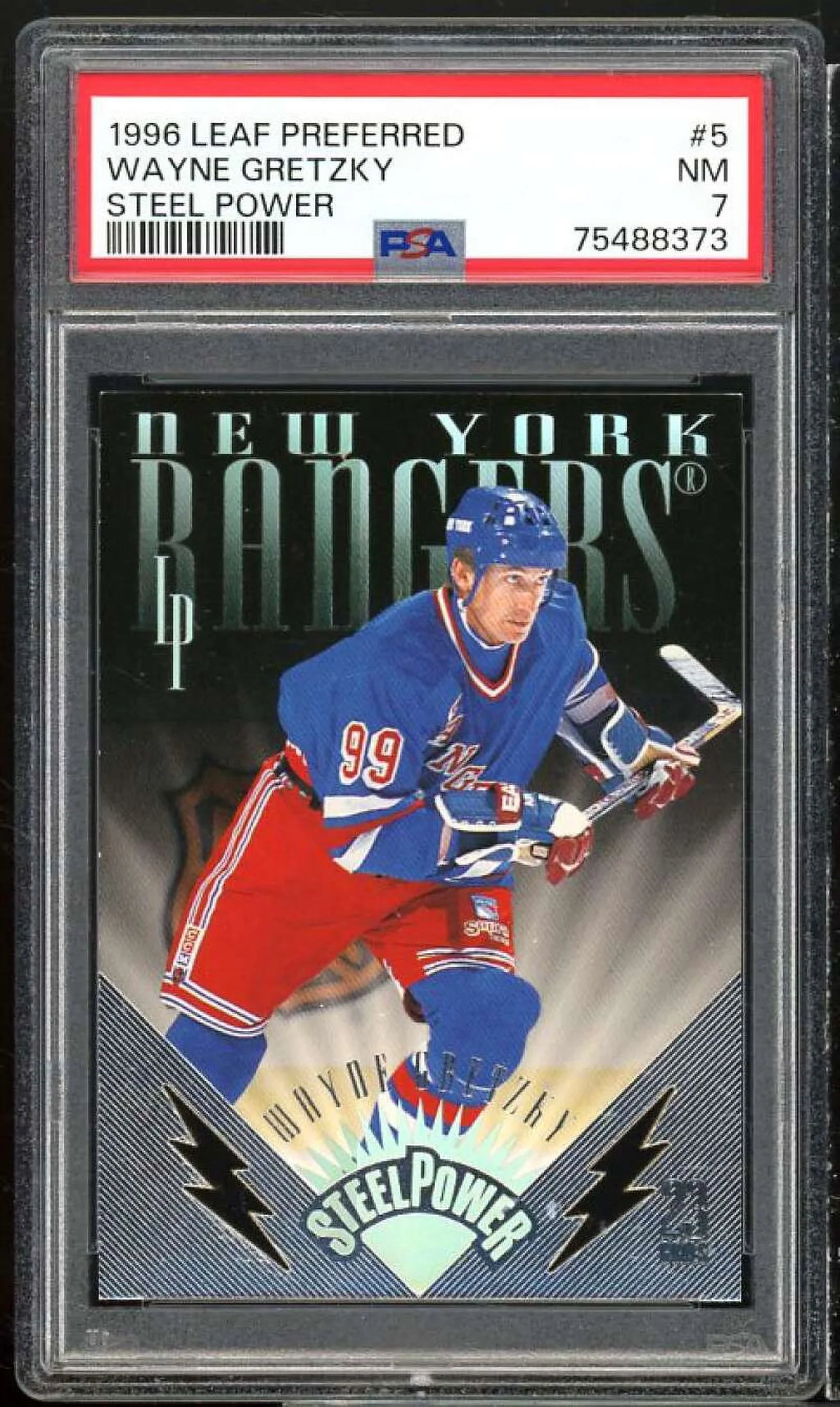 Steel #5 PSA 7 Power Grezky Leaf Card 1996-97 Preferred Wayne