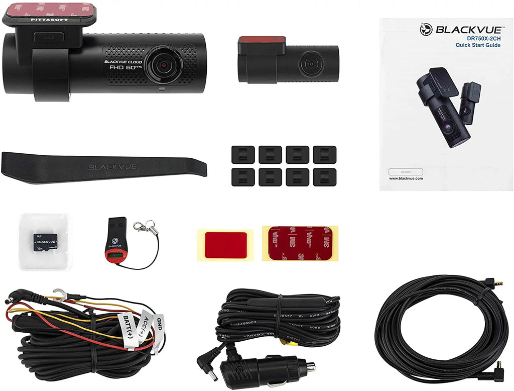 60fps/Rear Cmos 30fps) (Front 1080p Blackvue Sony Starvistm Sensor HD DR750X-2CH-32GB 1.81 Dual lb
