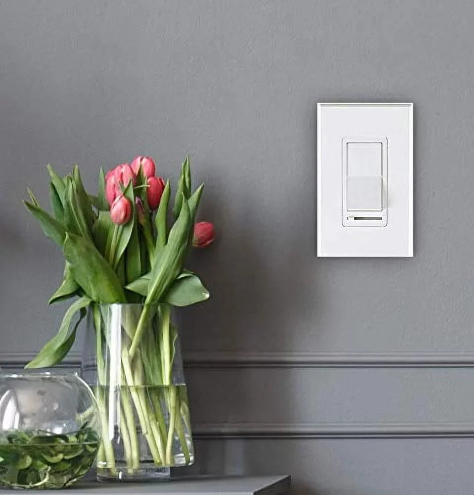 LED Watt Pole max,Cover Single for Included Switch Plate Wall Light/CFL/Incandescent,3-Way in Dimmer Slide,600 Dimmable Cloudy Bay