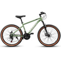 Bike Carbon Mens Womens Trail Inch 21-Speed Frame Bike, 24 steel Bicycles Shifter A24301 Brakes Disc City Fork Mountain Commuter Mountain Wheels, Thumb Ecarpat Front
