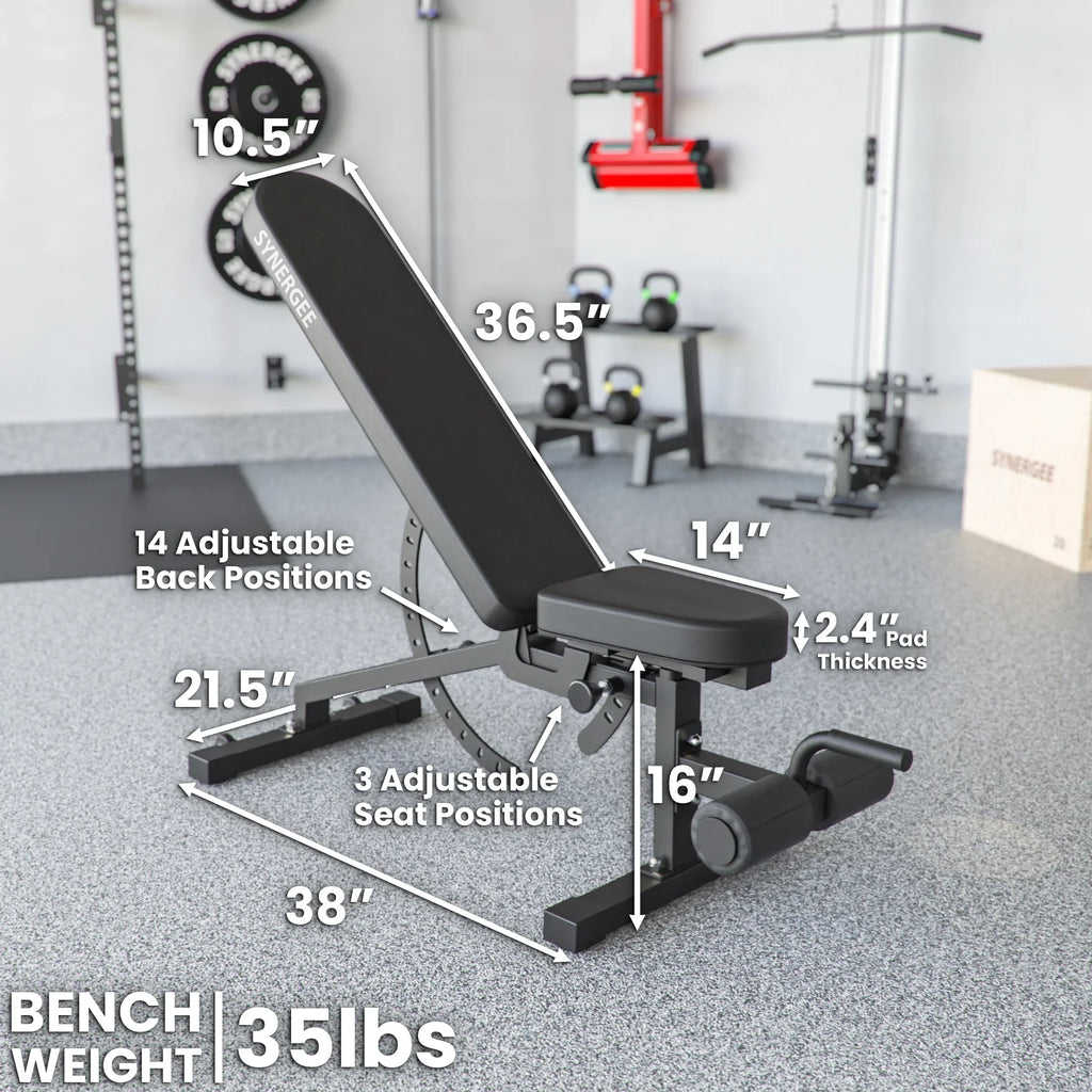 Bench Home & Great Decline & and Synergee Adjustable Bench. Garage Workouts. Weight for for Gym. Exercises Press Commercial, Incline Dumbbell Workout Barbell