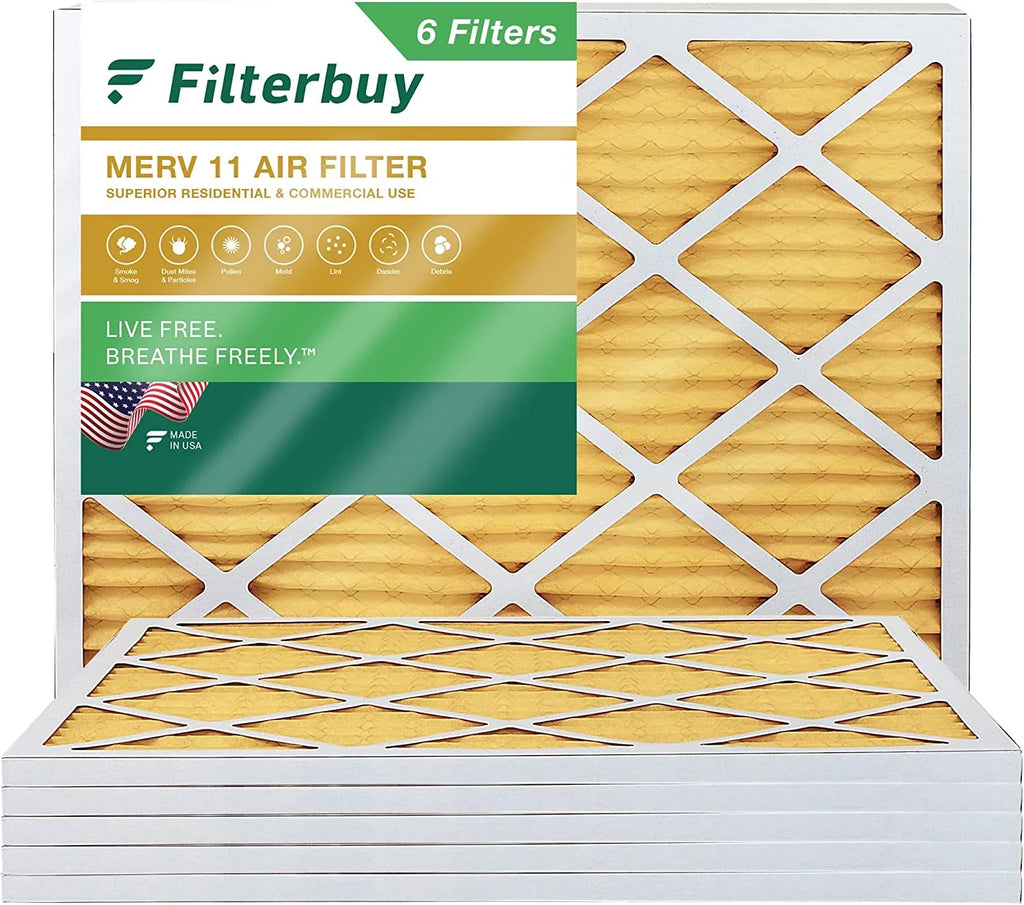 Furnace 11 MERV 18x24x1 AC (6-Pack) Filters Pleated Filterbuy HVAC Air