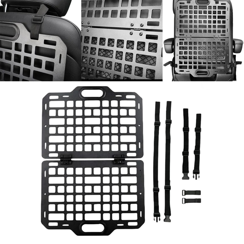 Back Seat Seat Organizer Plate AMLESO Auto Panel Hanging Automotive Auto Parts Molle Storage Truck Car Modular Panel for Seatback