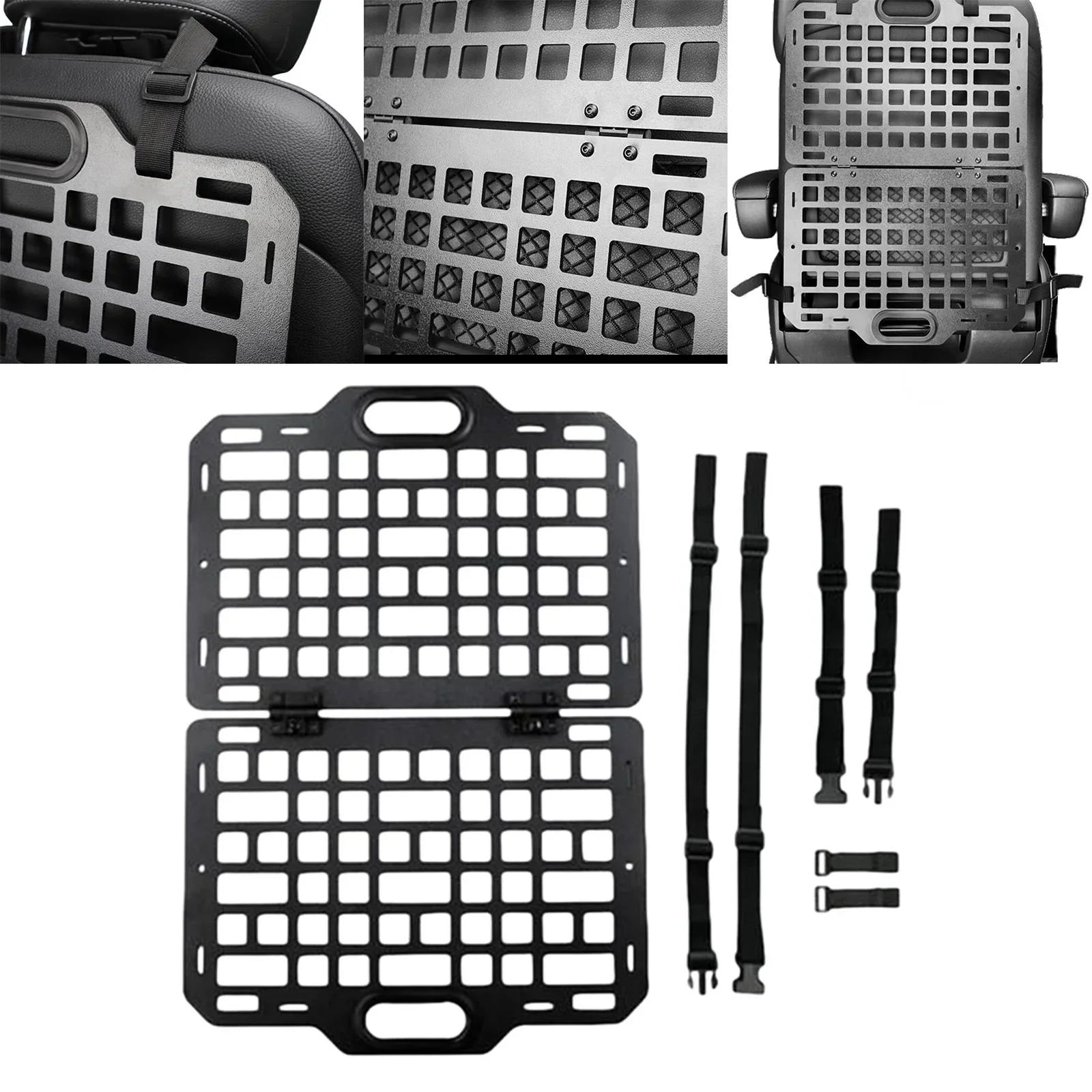 Back Seat Seat Organizer Plate AMLESO Auto Panel Hanging Automotive Auto Parts Molle Storage Truck Car Modular Panel for Seatback