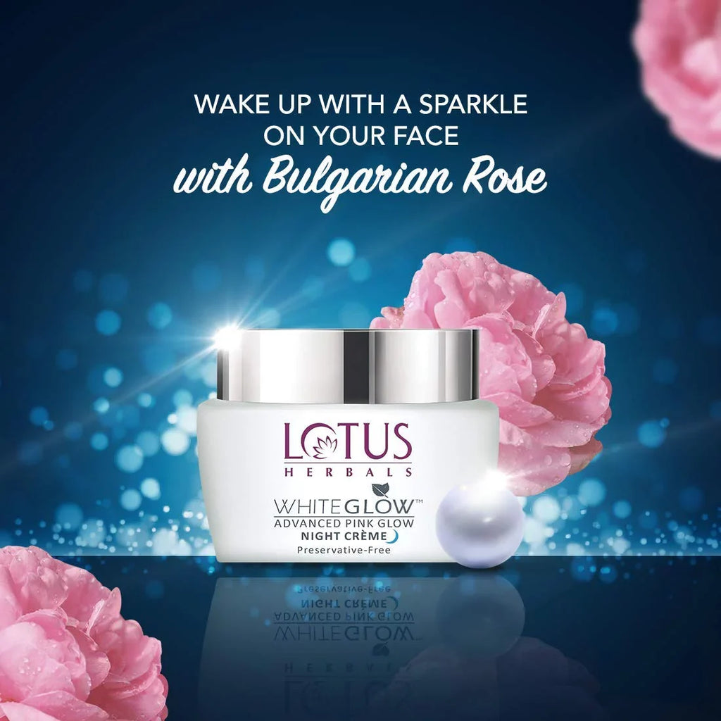 Cream| Whiteglow Skin All For | Advanced Herbals Types Pink Lotus Night 50g Glow