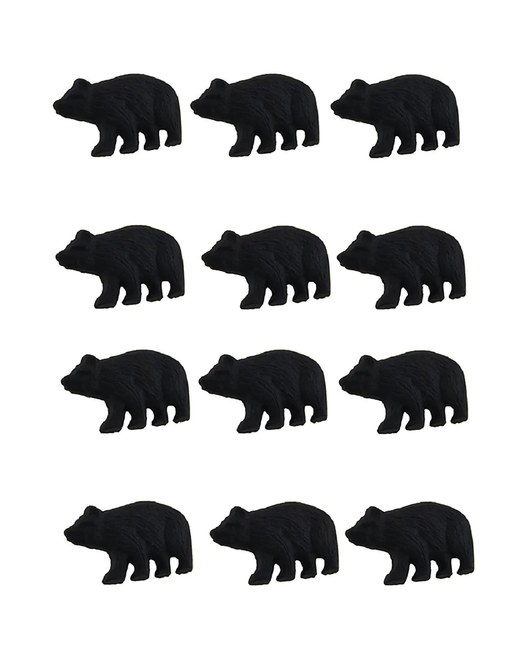 Drawer Cast Black of Knob 12 Set Cabinet Forest Bear Zeckos Iron Pull