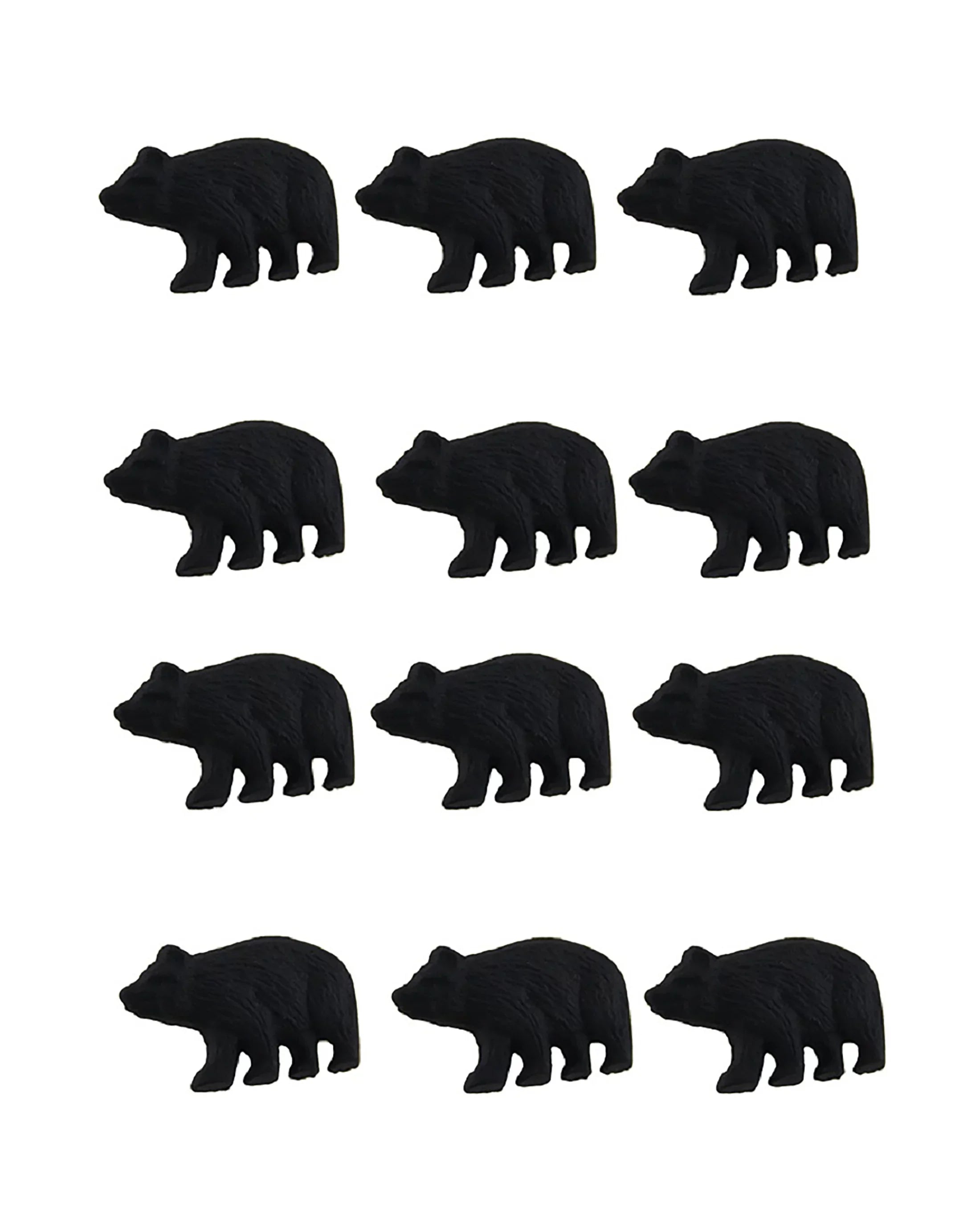 Drawer Cast Black of Knob 12 Set Cabinet Forest Bear Zeckos Iron Pull
