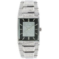 Center Dial Silver-Tone Watch FG7029S Tank Pave with Male - Elgin Adult