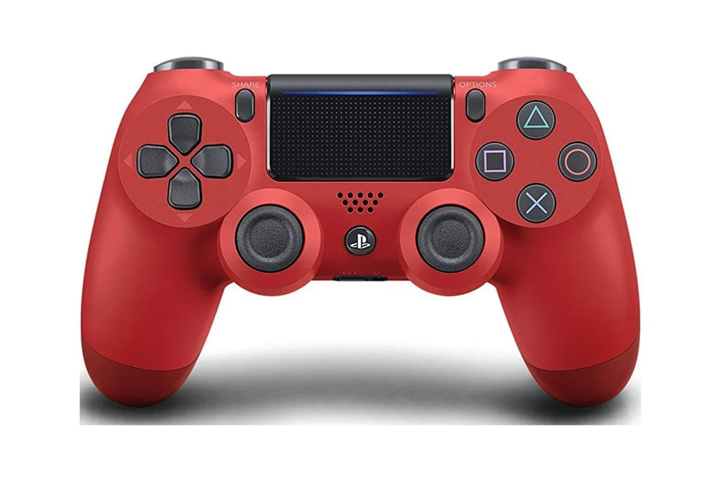 PS4 Sony For Wired Dual Gaming Controller Pre-Owned (Refurbished: Console BOLT Red Shock AXTION Bundle New) Earbuds Like +