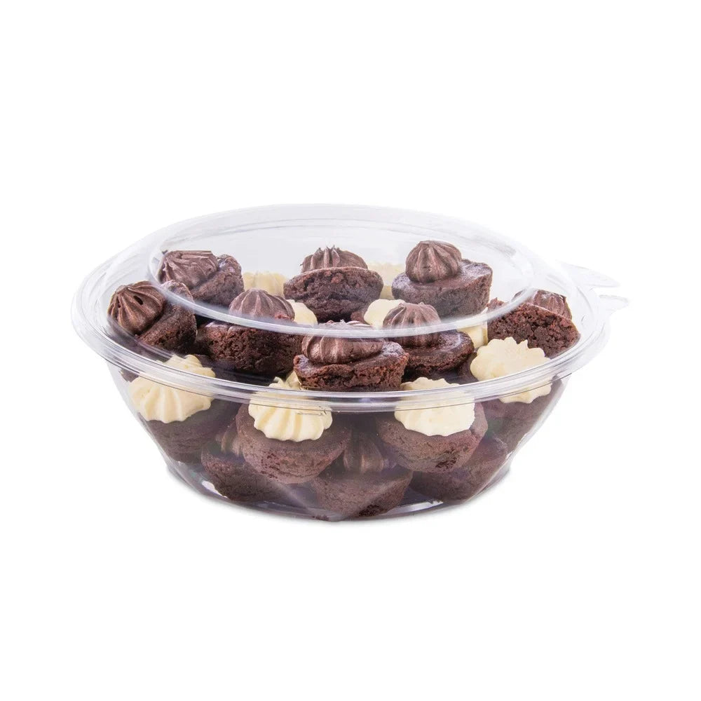 8.9 Tamper-Evident Bowls Lid, 100/Carton 48 Dart x Tamper-Resistant, oz, Clear, Dome Diameter 3.4h, with Plastic,