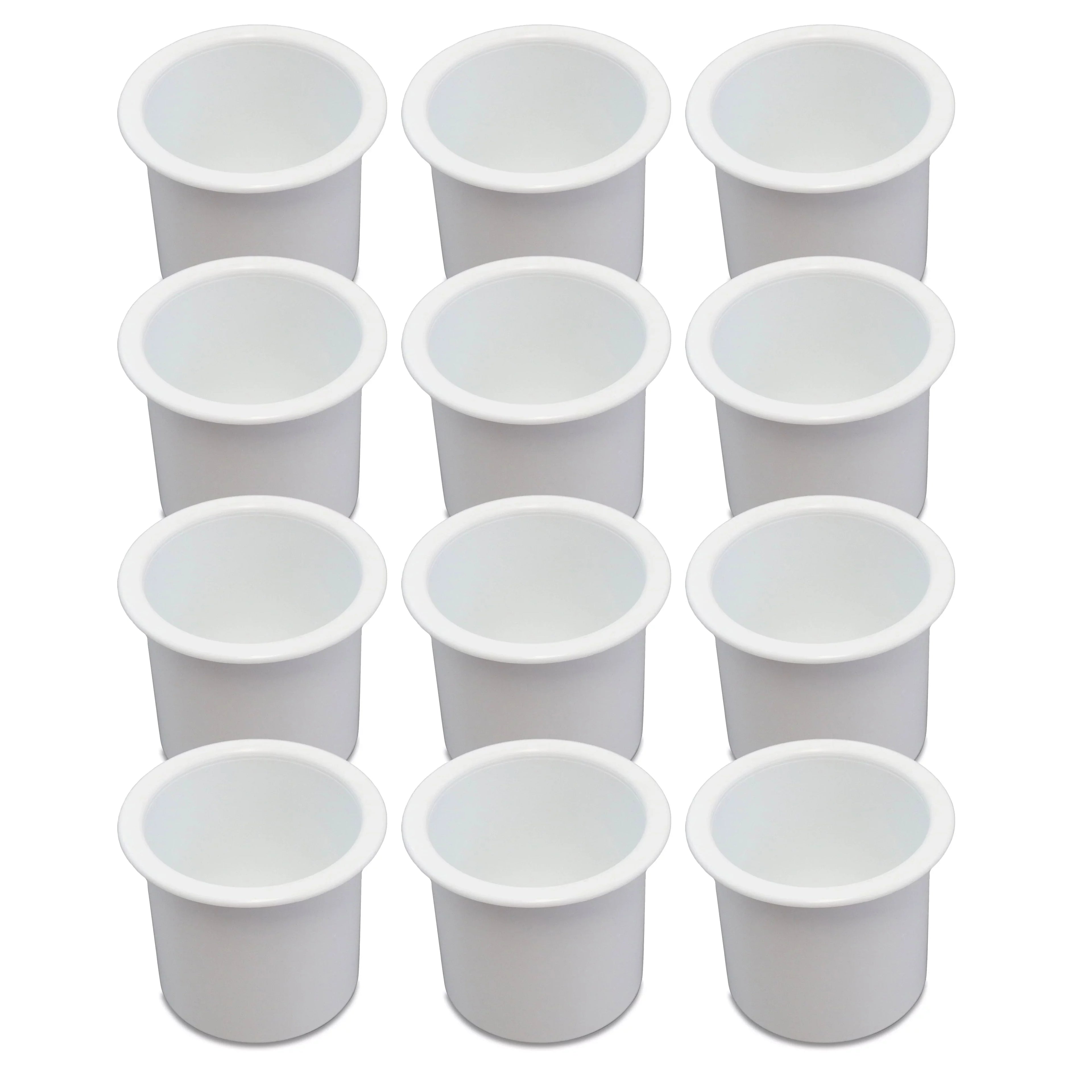 Truck Recessed Pocket Motorhome Car Plastic Marine 12 Camper Table Sofa Drop Holder RV Universal In Cup for Insert Boat Game White Pontoon