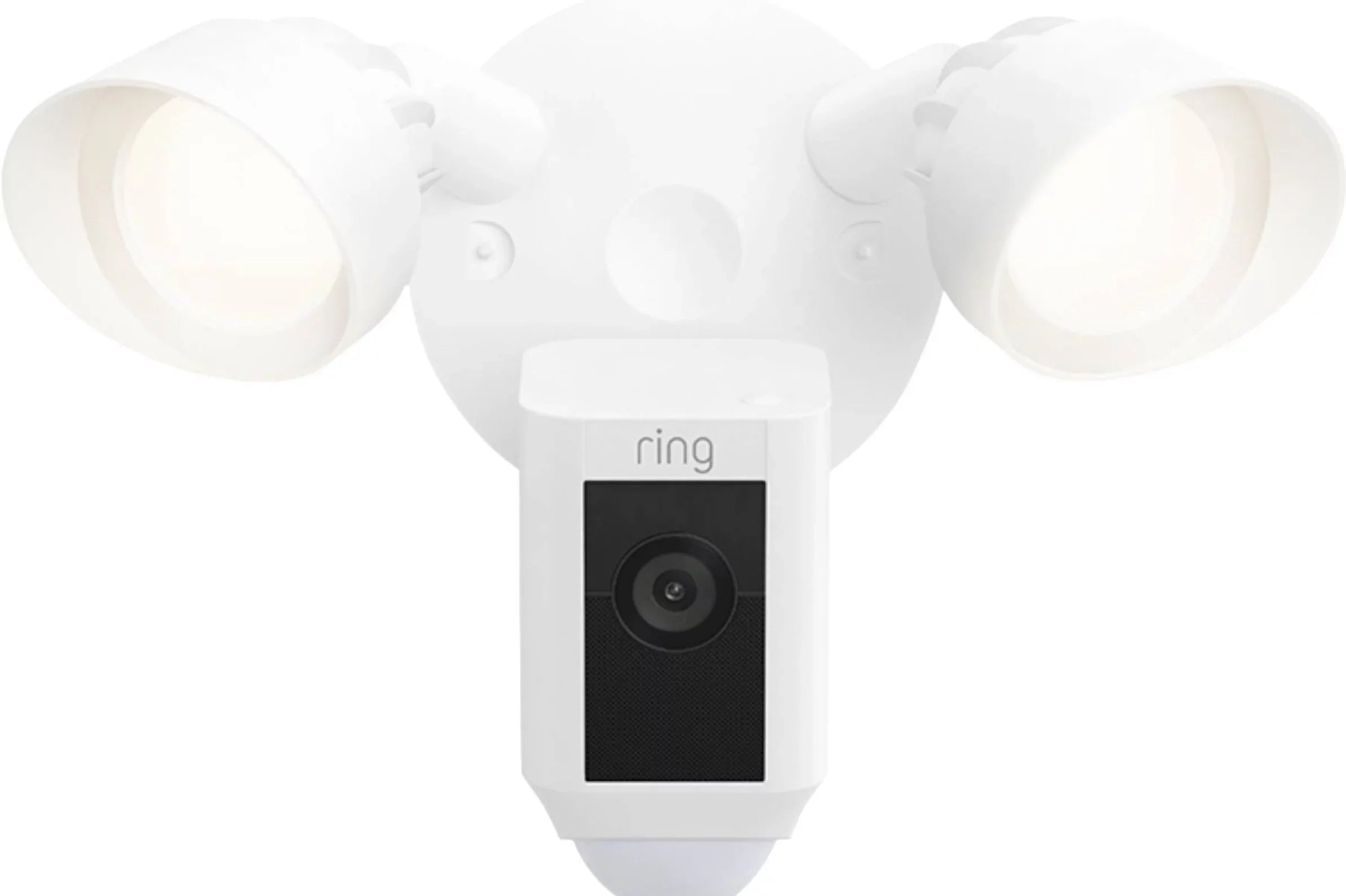 Plus Ring_Floodlight White, Release, IP/Network Cam with Outdoor, Restored Motion HD, 2021 Wired Activated (Refurbished) WiFi,