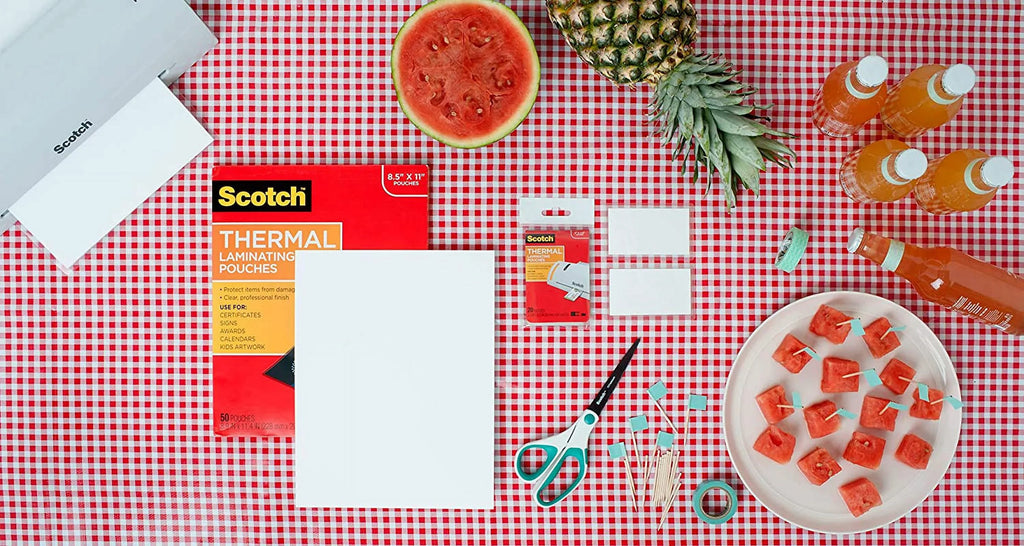 (TP3854-100) 11.4 Size Pouches, Scotch Letter 100-Pack, 8.9 Laminating x Thermal Inches, Sheets